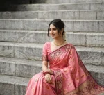 1LATEST BANARASI SILK FLOWERS AND MINA & ZARI WEAVING RICH PALLU WITH UNIQUE BORDER WORK SAREE WITH UNSTITCHED BLOUSE FESTIVE WEAR WHOLESALE PRICE ETHNIC GARMENT (3)