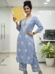 1LATEST RAYON COTTON CHIKANKARI WORK KURTI PALAZZO SET DAILY WEAR WHOLESALE PRICE ETHNIC GARMENT (10)