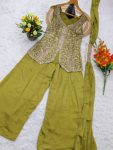 1MODERN CHINON SILK SEQUENCE CODING EMBROIDERY WORK TOP PALAZZO WITH DUPATTA PARTY WEAR WHOLESALE PRICE ETHNIC GARMENT (15)