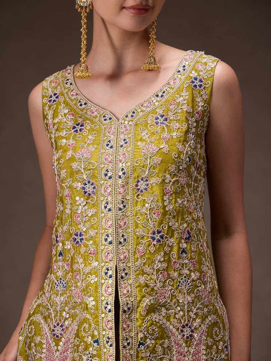 1MODERN CHINON SILK SEQUENCE CODING EMBROIDERY WORK TOP PALAZZO WITH DUPATTA PARTY WEAR WHOLESALE PRICE ETHNIC GARMENT (20)