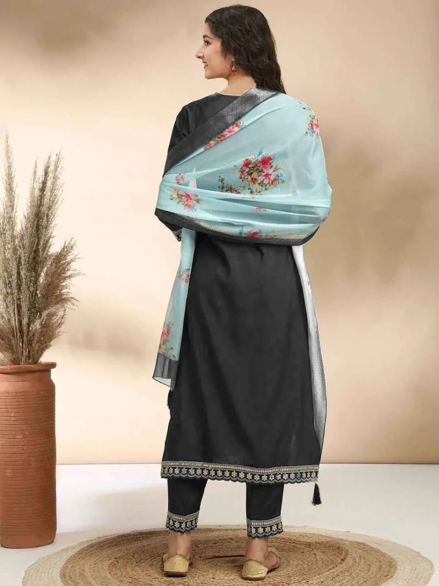 1MODERN COTTON EMBROIDERY WORK KID'S TOP BOTTOM WITH DUPATTA FESTIVE WEAR WHOLESALE PRICE ETHNIC GARMENT (4)