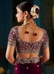 1MODERN FENDY SILK EMBROIDERY WORK CUT WORK SAREE WITH UNSTITCHED BLOUSE WEDDING WEAR WHOLESALE PRICE ETHNIC GARMENT (3)