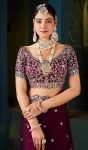 1MODERN FENDY SILK EMBROIDERY WORK CUT WORK SAREE WITH UNSTITCHED BLOUSE WEDDING WEAR WHOLESALE PRICE ETHNIC GARMENT (3)