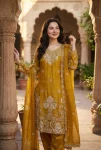 1MODERN GMY SILK EMBROIDERY SEQUENCE WORK TOP BOTTOM WITH DUPATTA FESTIVE WEAR WHOLESALE PRICE ETHNIC GARMENT (42)