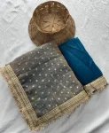 1MODERN JACQUARD BUTTI SILK FANCY LACE BORDER WORK SAREE WITH UNSTITCHED BLOUSE PARTY WEAR WHOLESALE PRICE ETHNIC GARMENT (26)1