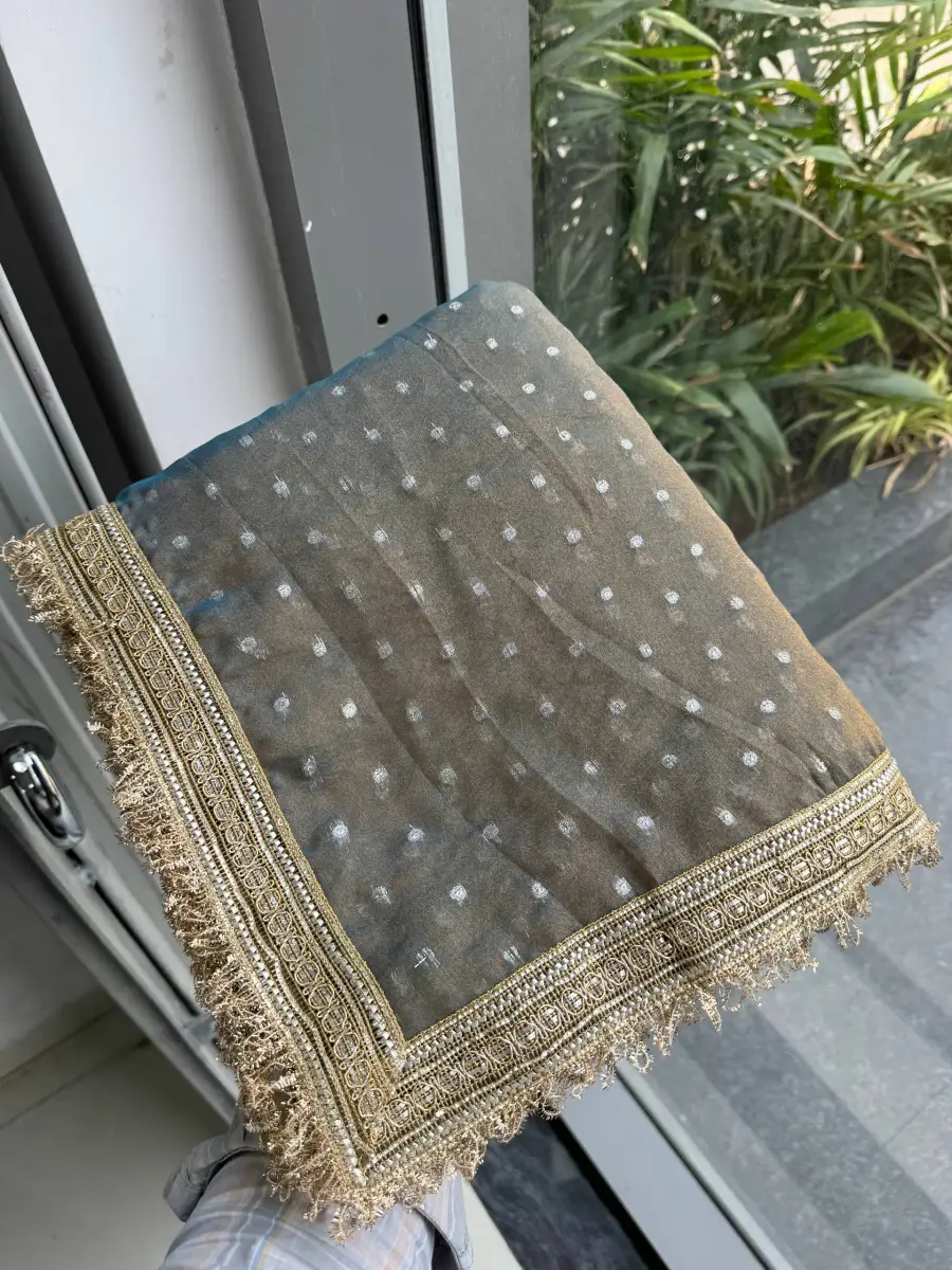 1MODERN JACQUARD BUTTI SILK FANCY LACE BORDER WORK SAREE WITH UNSTITCHED BLOUSE PARTY WEAR WHOLESALE PRICE ETHNIC GARMENT (28)1