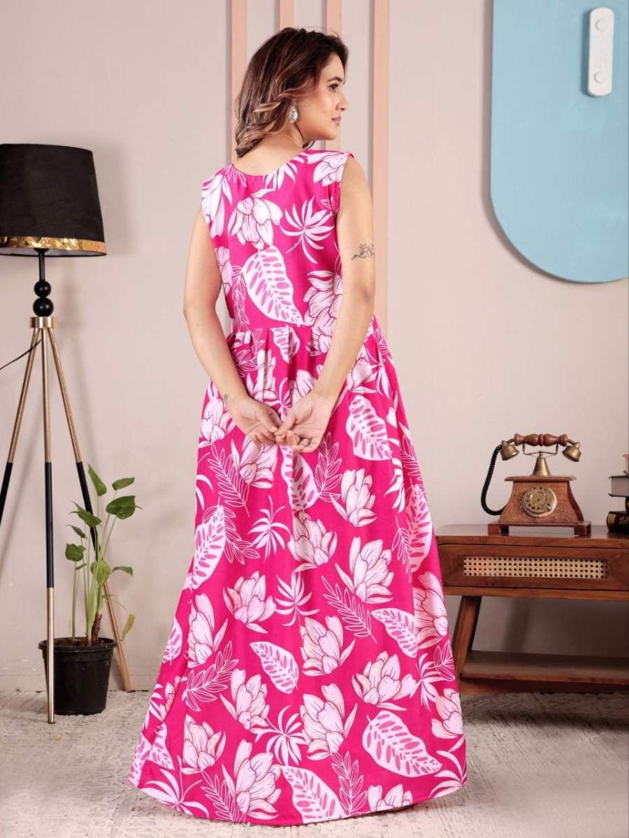 1MODERN RAYON PRINTED WORK GOWN FESTIVE WEAR WHOLESALE PRICE ETHNIC GARMENT (9)