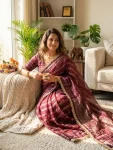 1MODERN TISSUE SILK WEAVING SEQUENCE AND RIBBON WITH FANCY LACE BORDER WORK SAREE WITH UNSTITCHED BLOUSE FESTIVE WEAR WHOLESALE PRICE ETHNIC GARMENT (2)