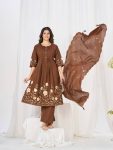 1MOST PICKED COTTON MULTI-THREAD EMBROIDERY WITH LUP WORK TOP BOTTOM WITH DUPATTA FESTIVE WEAR WHOLESALE PRICE ETHNIC GARMENT (10)
