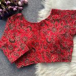 1NEW ARRIVAL COTTON AJRAKH PRINT WORK STITCHED BLOUSE FESTIVE WEAR WHOLESALE PRICE ETHNIC GARMENT (2)