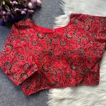 1NEW ARRIVAL COTTON AJRAKH PRINT WORK STITCHED BLOUSE FESTIVE WEAR WHOLESALE PRICE ETHNIC GARMENT (2)