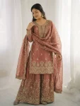 1NEW ARRIVAL GMY SILK EMBROIDERY SEQUENCE WORK MOTHDER DAUGHTER SET FESTIVE WEAR WHOLESALE PRICE ETHNIC GARMENT (4)