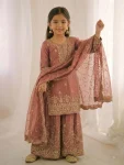1NEW ARRIVAL GMY SILK EMBROIDERY SEQUENCE WORK MOTHDER DAUGHTER SET FESTIVE WEAR WHOLESALE PRICE ETHNIC GARMENT (10)