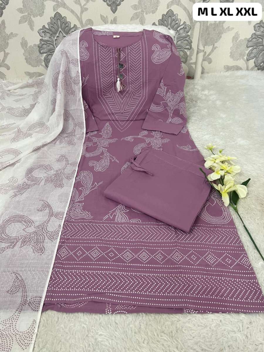 1RICH LOOK COTTON PRINT WITH MIRROR WORK TOP BOTTOM WITH DUPATTA FESTIVE WEAR WHOLESALE PRICE ETHNIC GARMENT (12)