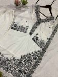1RICH LOOK FRENCH CREPE SEQUENCE EMBROIDERY WORK TOP PALAZZO WITH DUPATTA FESTIVE WEAR WHOLESALE PRICE ETHNIC GARMENT (16)