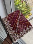 1RICH LOOK GEORGETTE BANDHEJ PRINT & EMBROIDERY WITH CUTWORK BORDER SAREE WITH UNSTITCHED BLOUSE FESTIVE WEAR WHOLESALE PRICE ETHNIC GARMENT (7)