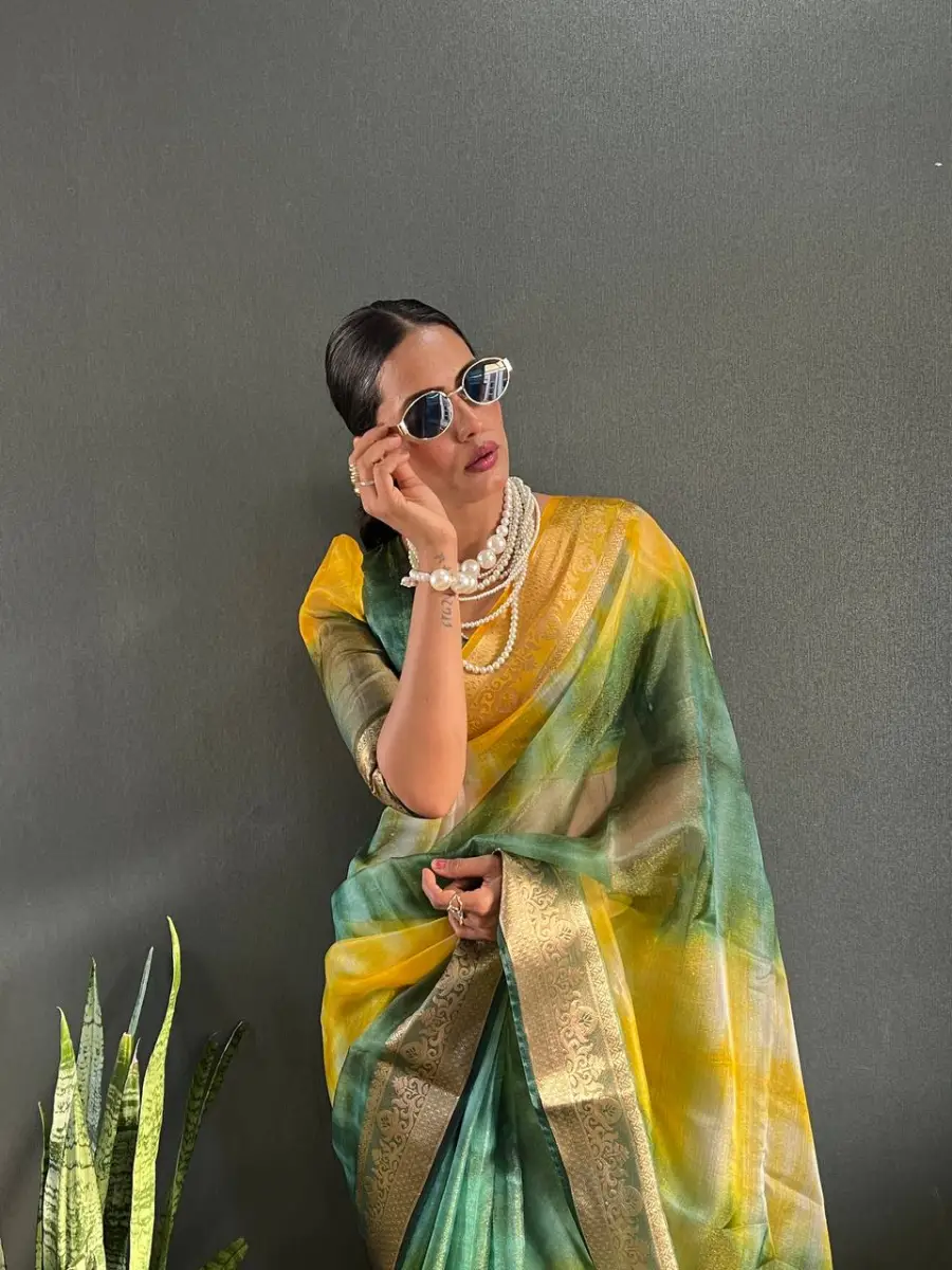 1RICH LOOK SHIMMER SILK ANMOL ZARI PATTI WORK SAREE WITH UNSTITCHED BLOUSE FESTIVE WEAR WHOLESALE PRICE ETHNIC GARMENT (13)
