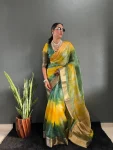 1RICH LOOK SHIMMER SILK ANMOL ZARI PATTI WORK SAREE WITH UNSTITCHED BLOUSE FESTIVE WEAR WHOLESALE PRICE ETHNIC GARMENT (15)