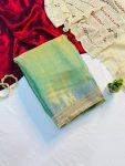 1RICH LOOK TISSUE SILK TWO TONE SHADED WITH FANCY LACE BORDER WORK SAREE WITH UNSTITCHED BLOUSE PARTY WEAR WHOLESALE PRICE ETHNIC GARMENT (4)