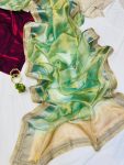 1RICH LOOK TISSUE SILK TWO TONE SHADED WITH FANCY LACE BORDER WORK SAREE WITH UNSTITCHED BLOUSE PARTY WEAR WHOLESALE PRICE ETHNIC GARMENT (4)