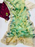 1RICH LOOK TISSUE SILK TWO TONE SHADED WITH FANCY LACE BORDER WORK SAREE WITH UNSTITCHED BLOUSE PARTY WEAR WHOLESALE PRICE ETHNIC GARMENT (4)