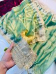 1RICH LOOK TISSUE SILK TWO TONE SHADED WITH FANCY LACE BORDER WORK SAREE WITH UNSTITCHED BLOUSE PARTY WEAR WHOLESALE PRICE ETHNIC GARMENT (4)