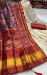 1TRADITIONAL SILK DIGITAL PRINTED BLOUSE AND SAREE WITH PLAIN STITCHED LEHENGA FESTIVE WEAR WHOLESALE PRICE ETHNIC GARMENT (3)