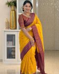1TRENDING BANARASI LICHI SILK JACQUARD WORK SAREE WITH UNSTITCHED BLOUSE FESTIVE WEAR WHOLESALE PRICE ETHNIC GARMENT (5)