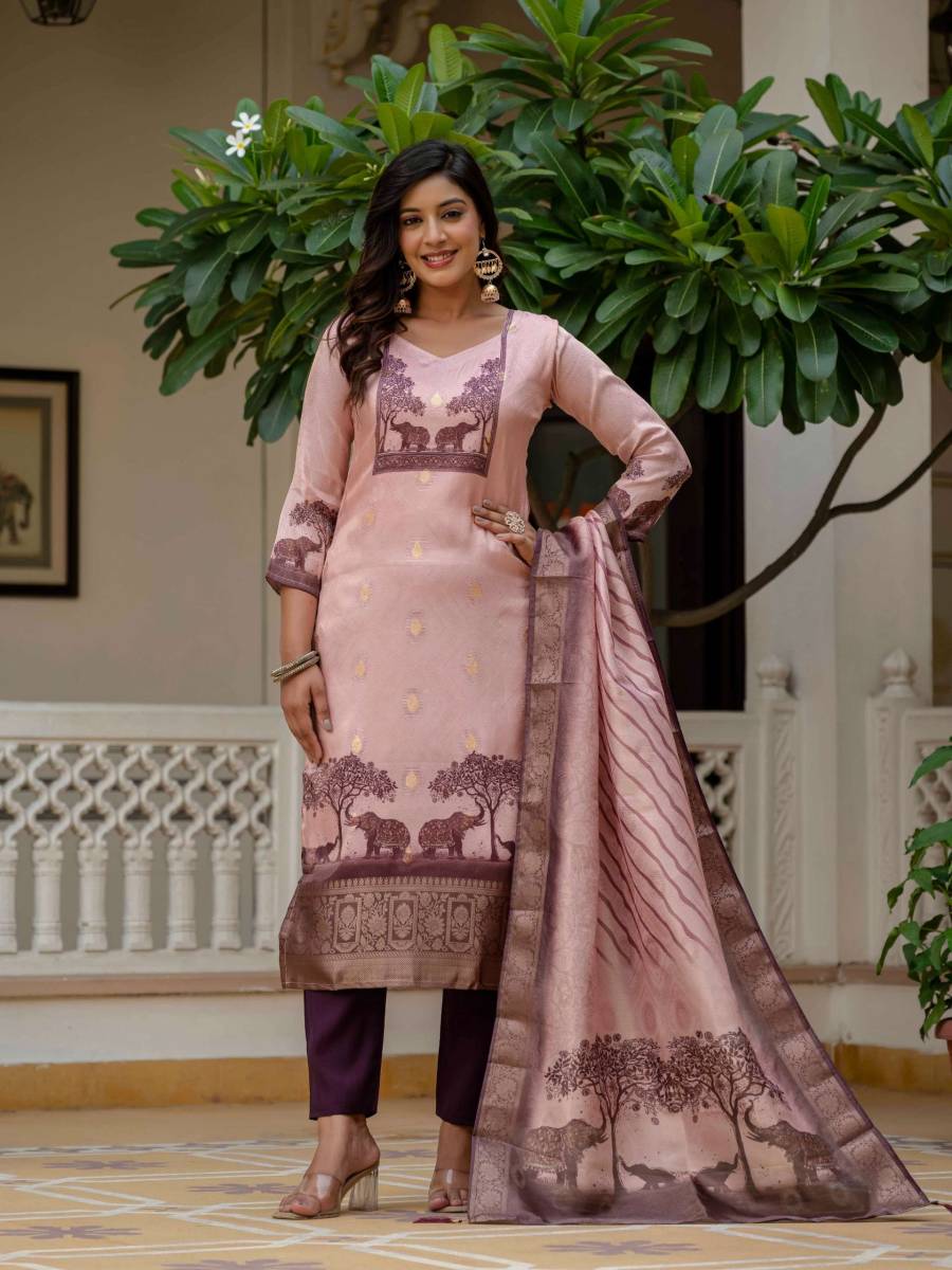 1TRENDING BANARASI WEAVING WORK TOP BOTTOM WITH DUPATTA FESTIVE WEAR WHOLESALE PRICE ETHNIC GARMENT (17)