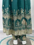 1TRENDING CRUNCHY SILK EMBROIDERY SEQUENCE ZARI WORK GOWN BOTTOM WITH DUPATTA FESTIVE WEAR WHOLESALE PRICE ETHNIC GARMENT (7)