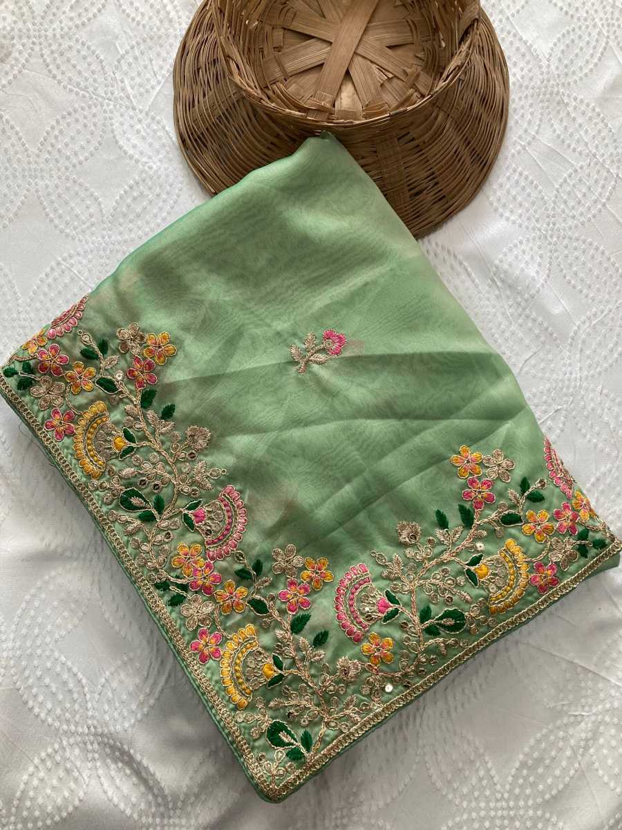 1TRENDING SOFT SILK EMBROIDERY WITH CUTWORK BORDER SAREE WITH UNSTITCHED BLOUSE WEDDING WEAR WHOLESALE PRICE ETHNIC GARMENT (10)