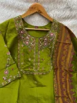 24DESIGNER MANGO SILK MULTI EMBROIDERY WITH SEQUENCE & HAND WORK TOP BOTTOM WITH DUPATTA FESTIVE WEAR WHOLESALE PRICE ETHNIC GARMENT (2)