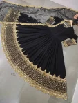 25DESIGNER GEORGETTE EMBROIDERY SEQUENCE WORK GOWN WITH DUPATTA FESTIVE WEAR WHOLESALE PRICE ETHNIC GARMENT (15)