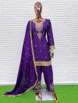 2DESIGNER CHINON EMBROIDERY CODING WITH SEQUENCE WORK TOP PATIYALA WITH DUPATTA FESTIVE WEAR WHOLESALE PRICE ETHNIC GARMENT (4)