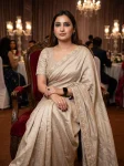 2DESIGNER FENDY SATIN SILK BEADS & SEQUENCE EMBROIDERY WORK LACE BORDER SAREE WITH STITCHED BLOUSE WEDDING WEAR WHOLESALE PRICE ETHNIC GARMENT (44)