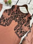 2DESIGNER GEORGETTE SEQUENCE EMBROIDERY WORK TOP BOTTOM WITH DUPATTA FESTIVE WEAR WHOLESALE PRICE ETHNIC GARMENT (24)
