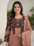 2DESIGNER GEORGETTE SEQUENCE EMBROIDERY WORK TOP BOTTOM WITH DUPATTA FESTIVE WEAR WHOLESALE PRICE ETHNIC GARMENT (24)