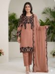 2DESIGNER GEORGETTE SEQUENCE EMBROIDERY WORK TOP BOTTOM WITH DUPATTA FESTIVE WEAR WHOLESALE PRICE ETHNIC GARMENT (24)