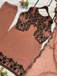 2DESIGNER GEORGETTE SEQUENCE EMBROIDERY WORK TOP BOTTOM WITH DUPATTA FESTIVE WEAR WHOLESALE PRICE ETHNIC GARMENT (24)