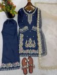 2DESIGNER GMY SILK EMBROIDERY SEQUENCE WORK TOP PALAZZO WITH DUPATTA WEDDING WEAR WHOLESALE PRICE ETHNIC GARMENT (2)