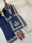 2DESIGNER GMY SILK EMBROIDERY SEQUENCE WORK TOP PALAZZO WITH DUPATTA WEDDING WEAR WHOLESALE PRICE ETHNIC GARMENT (2)