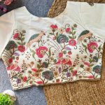 2DESIGNER KHADI COTTON EMBROIDERED WORK STITCHED BLOUSE FESTIVE WEAR WHOLESALE PRICE ETHNIC GARMENT (6)