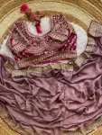 2DESIGNER RANGOLI SILK SEQUENCE AND ZARI EMBROIDERY WITH MULTI ARC BORDER WORK SAREE WITH STITCHED BLOUSE WEDDING WEAR WHOLESALE PRICE ETHNIC GARMENT (10)