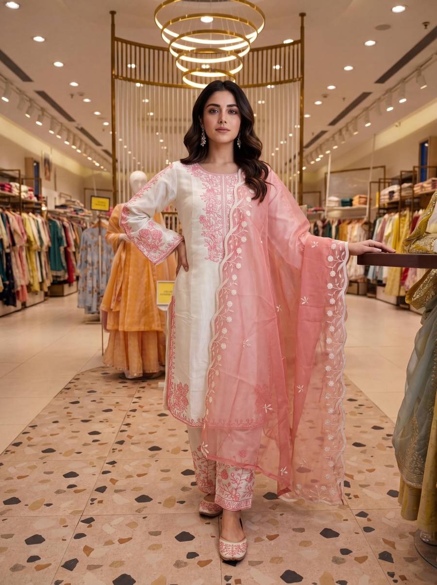2DESIGNER ROMAN GLASS EMBROIDERY THREAD WORK TOP PALAZZO WITH DUPATTA FESTIVE WEAR WHOLESALE PRICE ETHNIC GARMENT (27)