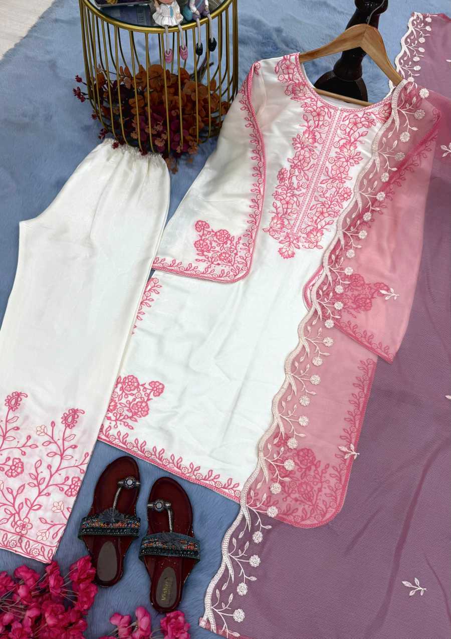 2DESIGNER ROMAN GLASS EMBROIDERY THREAD WORK TOP PALAZZO WITH DUPATTA FESTIVE WEAR WHOLESALE PRICE ETHNIC GARMENT (30)