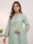 2FANCY MUL CHANDERI SEQUENCE EMBROIDERY WITH CUT WORK TOP PALAZZO WITH DUPATTA FESTIVE WEAR WHOLESALE PRICE ETHNIC GARMENT (26)