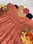 2FANCY MUL COTTON CHANDERI EMBROIDERY WORK ONE PIECE DRESS PARTY WEAR WHOLESALE PRICE ETHNIC GARMENT (14)
