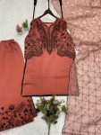 2FANCY MUL COTTON SEQUENCE EMBROIDERY WORK TOP PALAZZO WITH DUPATTA FESTIVE WEAR WHOLESALE PRICE ETHNIC GARMENT (9)
