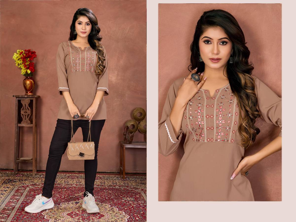 2FANCY RINKAL COTTON EMBROIDERY WORK ONLY TOP DAILY WEAR WHOLESALE PRICE ETHNIC GARMENT (5) - Copy