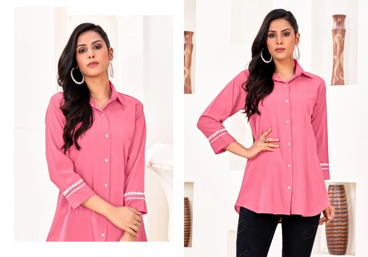 2FANCY RINKAL COTTON PLAIN WOMENS SHIRT ONLY DAILY WEAR WHOLESALE PRICE ETHNIC GARMENT (13)